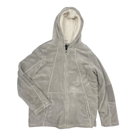Jacket Faux Fur & Sherpa By Weatherproof In Grey, Size:2X