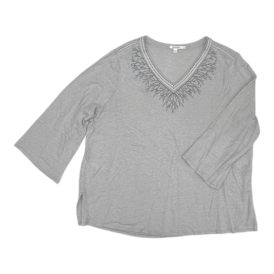 Top Ls By Chicos In Grey, Size:Xxl