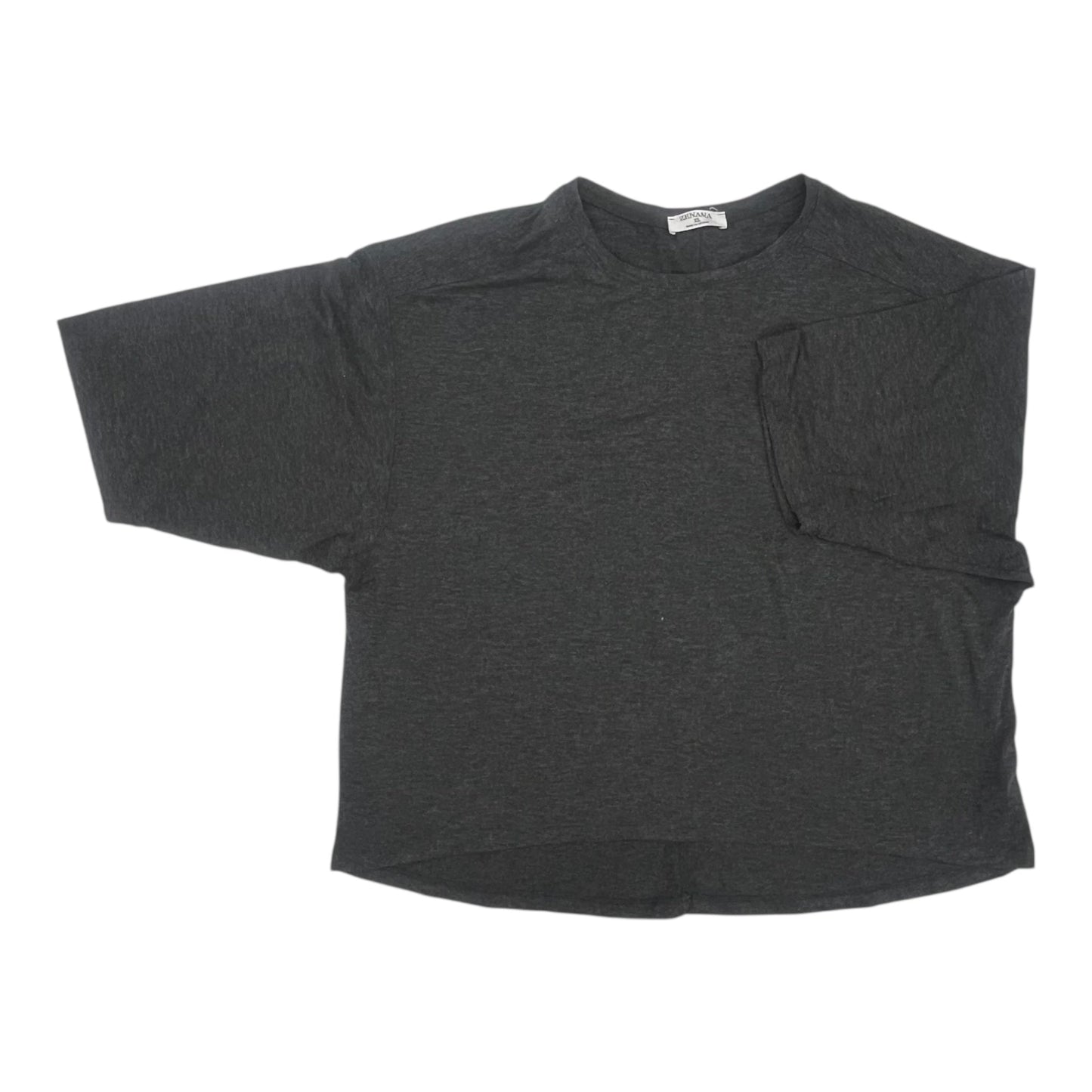 Top 3/4 Sleeve By Zenana In Grey, Size:Xl