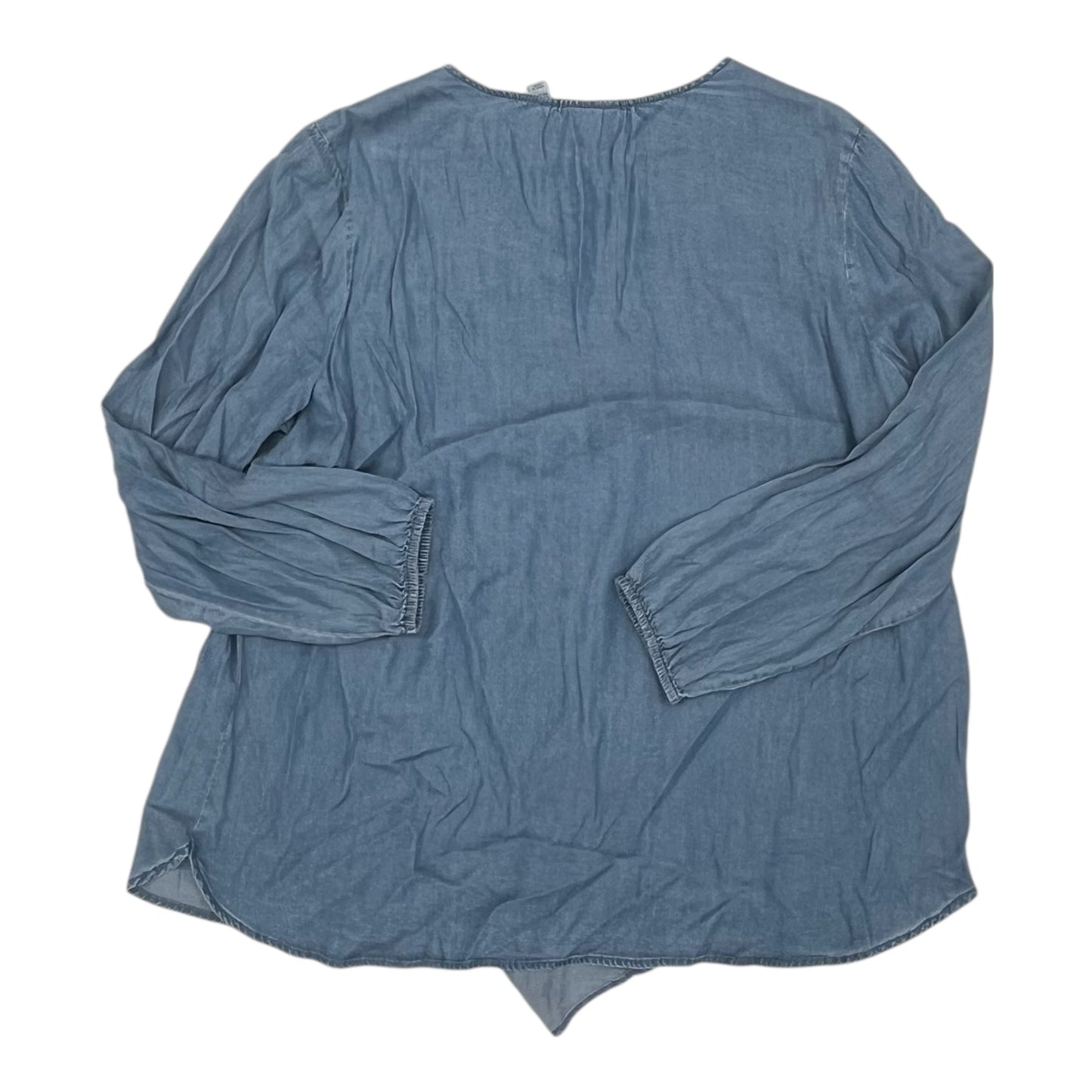 Top Ls By D&Co. In Blue Denim, Size:1X