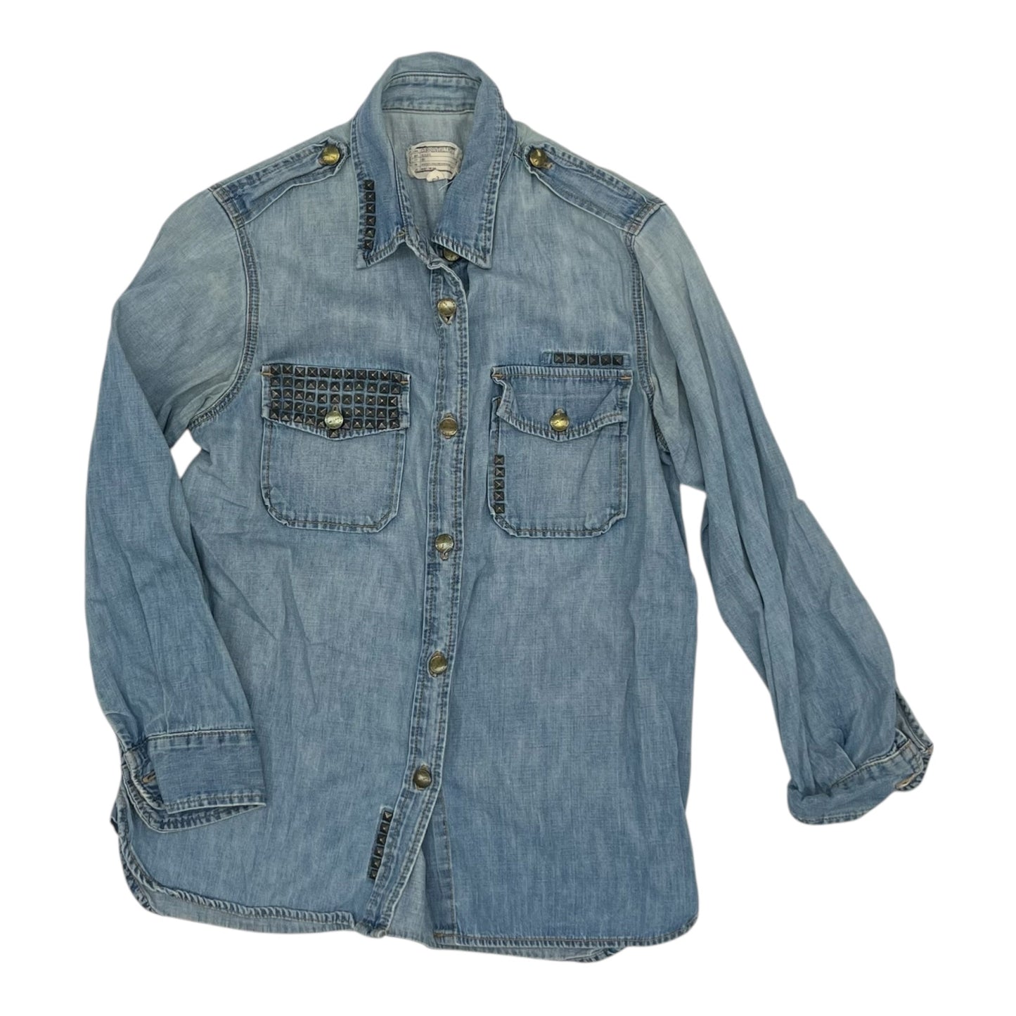 Top Ls By Current Elliott In Blue Denim, Size:M