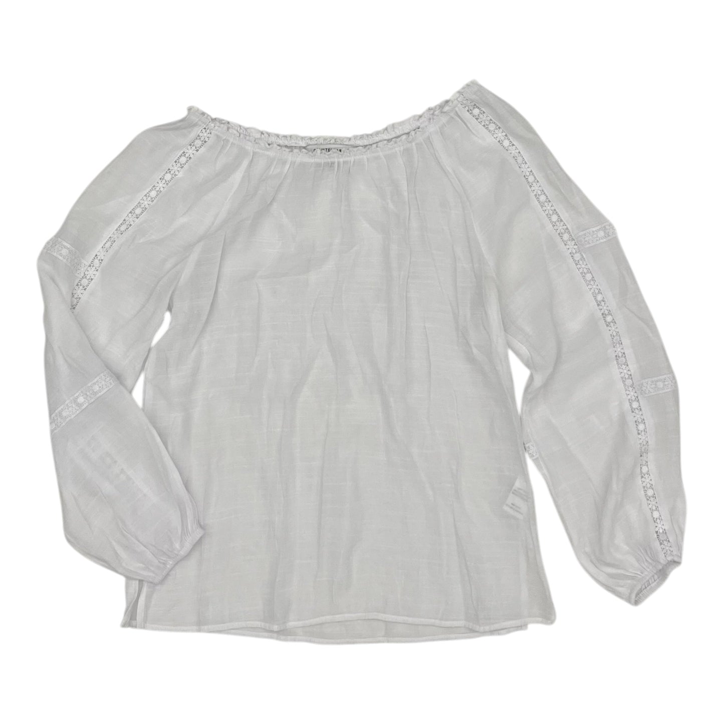 Blouse Ls By Counterparts In White, Size:M