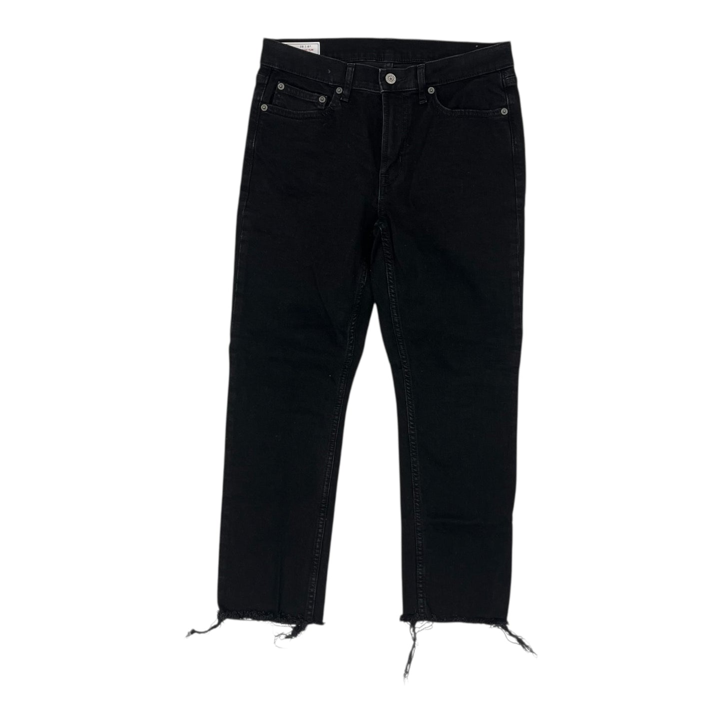 Jeans Straight By Gap In Black Denim, Size:6P