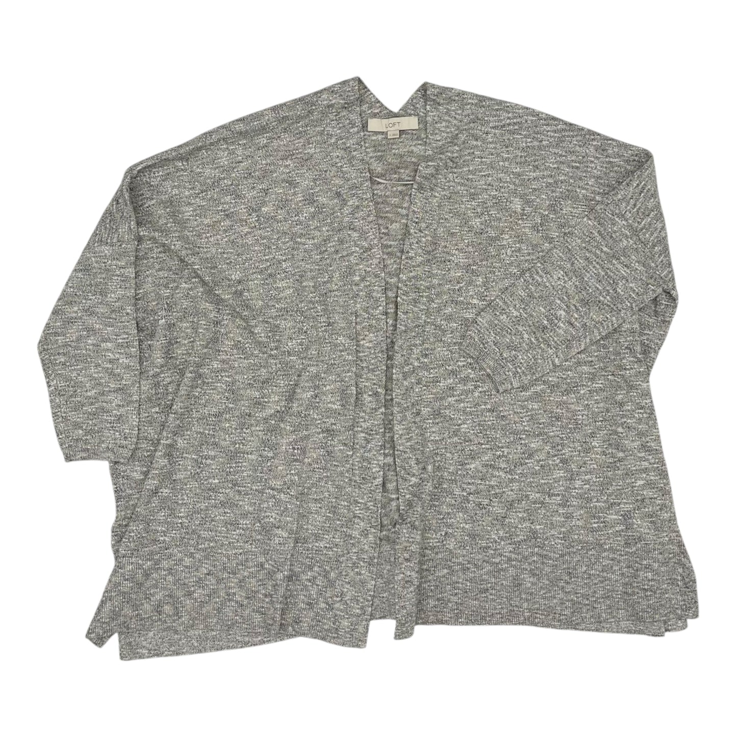 Cardigan By Loft In Grey & Tan, Size:S