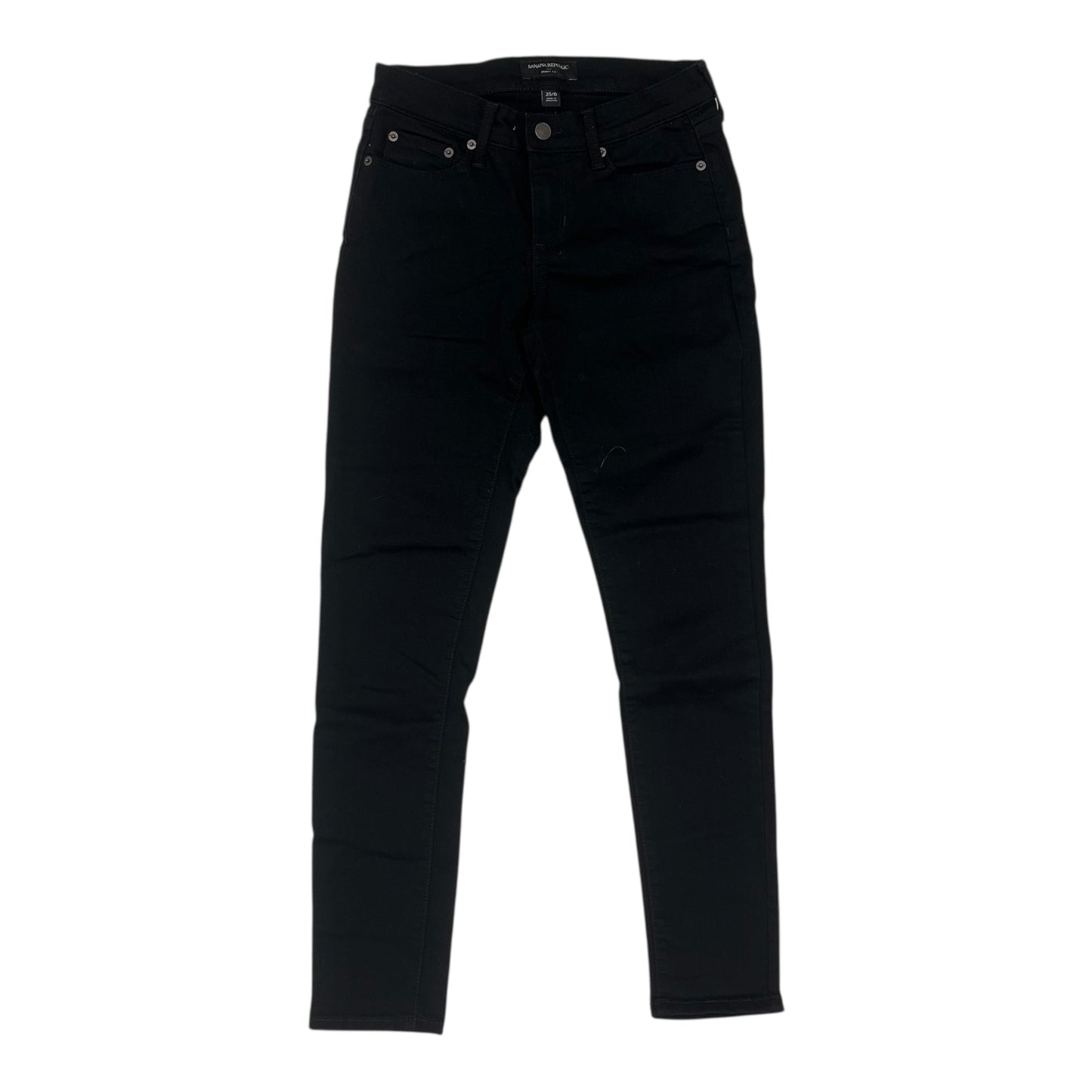Jeans Skinny By Banana Republic In Black Denim, Size:0