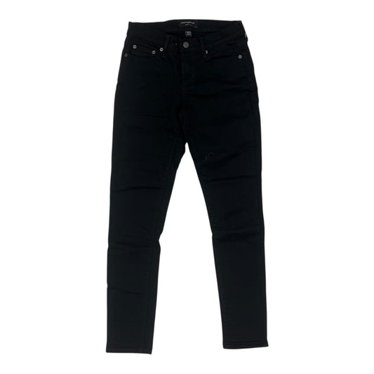 Jeans Skinny By Banana Republic In Black Denim, Size:0