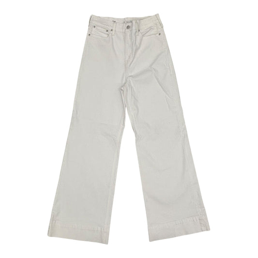 Jeans Wide Leg By J. Crew In White Denim, Size:6