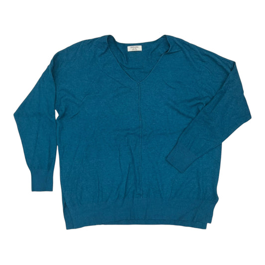Sweater By Zenana Outfitters In Blue, Size:2X
