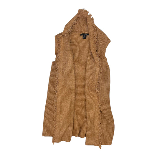 Sweater Cardigan By Tahari By Arthur Levine In Gold, Size:L