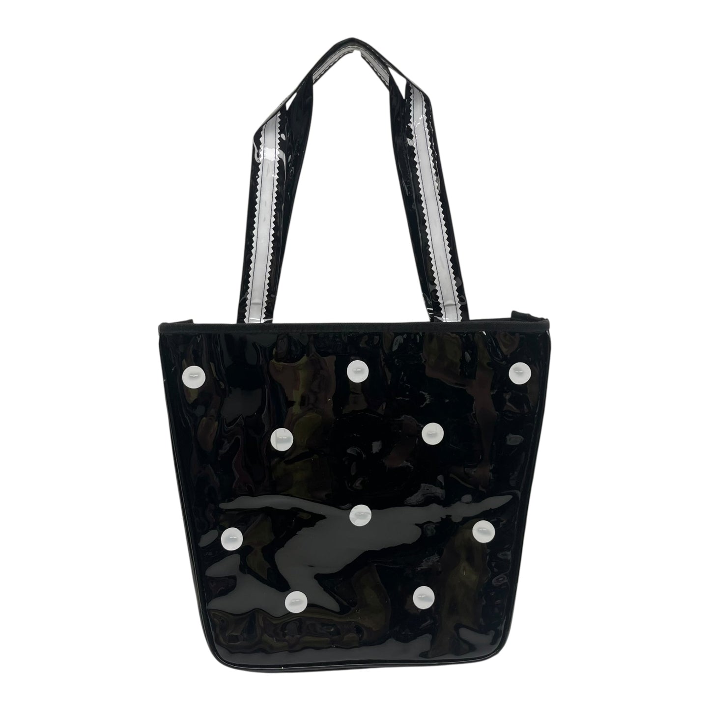 Tote By Clothes Mentor In Black & White, Size:Medium