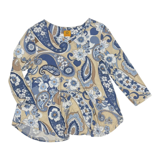 Top Ls By Ruby Rd In Blue & Tan, Size:M
