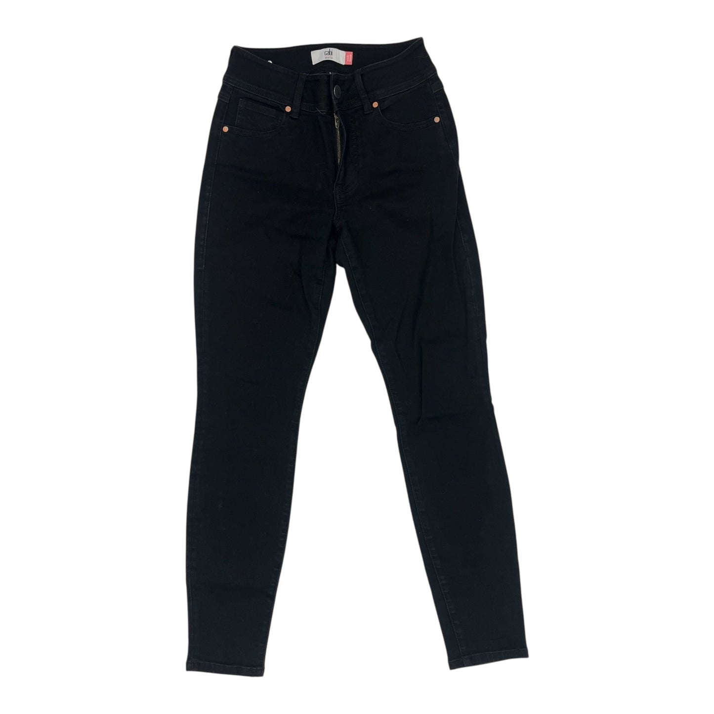 Jeans Skinny By Cabi In Black Denim, Size:6