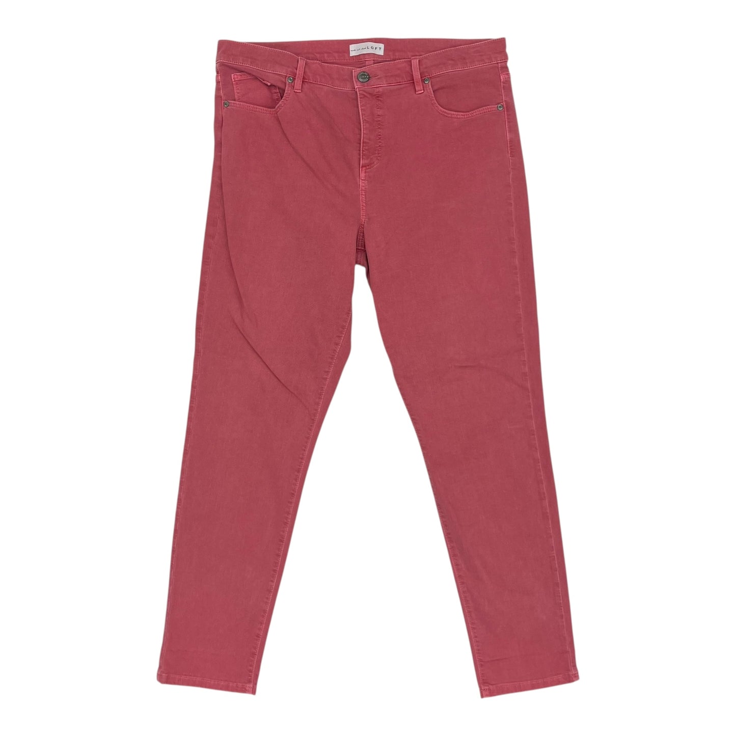 Jeans Skinny By Loft In Pink Denim, Size:14