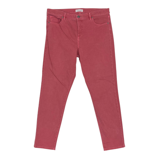 Jeans Skinny By Loft In Pink Denim, Size:14