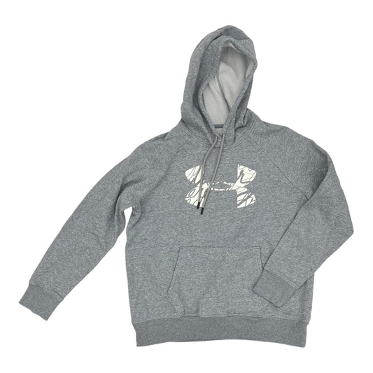 Athletic Sweatshirt Hoodie By Under Armour In Grey, Size:L