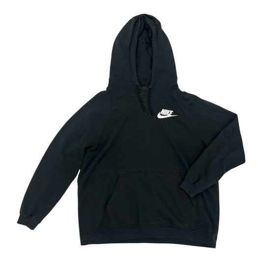 Athletic Sweatshirt Hoodie By Nike In Black, Size:1X