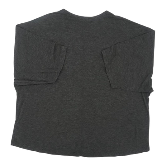 Top 3/4 Sleeve By Zenana In Grey, Size:Xl