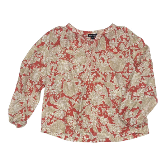 Blouse Ls By Nautica In Orange, Size:Xl