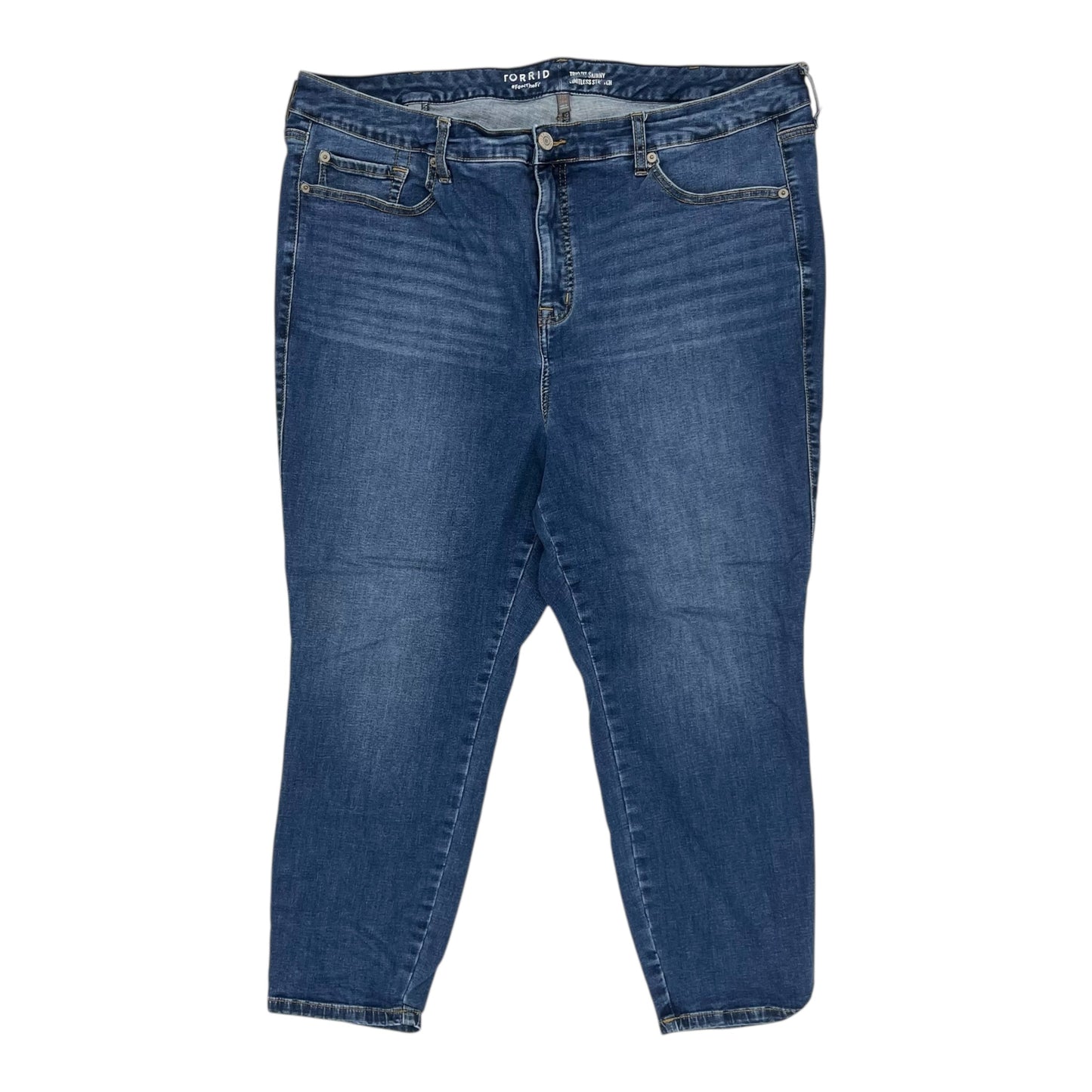 Jeans Skinny By Torrid In Blue Denim, Size:22