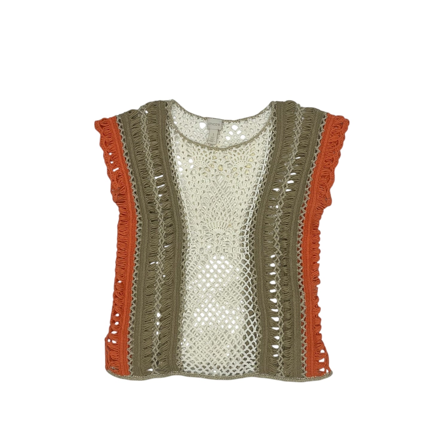 Vest Sweater By Chicos In Cream, Size:M