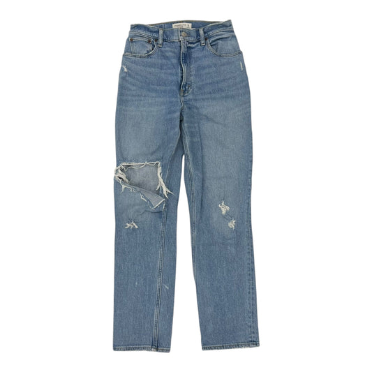 Jeans Straight By Abercrombie And Fitch In Blue Denim, Size:2