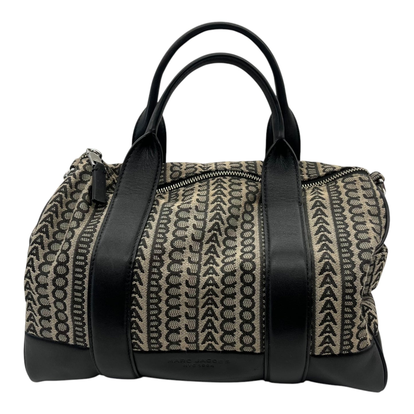 Handbag Designer By Marc Jacobs In Black & Tan, Size:Medium