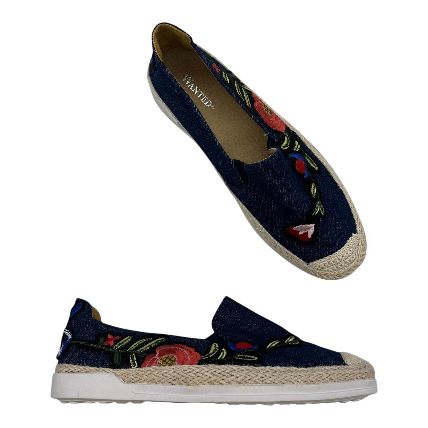 Shoes Flats By Wanted In Blue Denim, Size:8