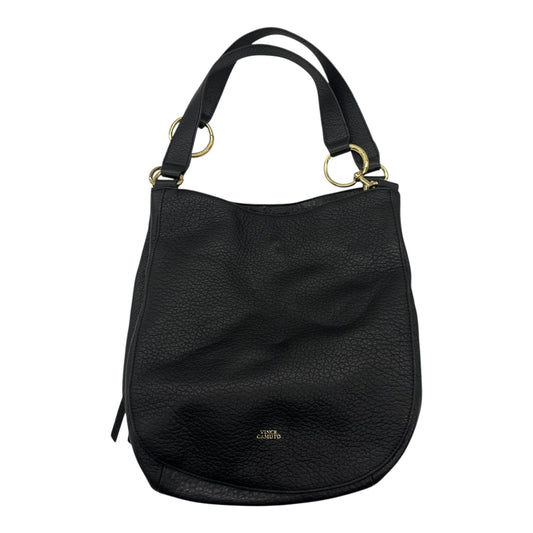 Handbag Leather By Vince Camuto In Black, Size:Medium