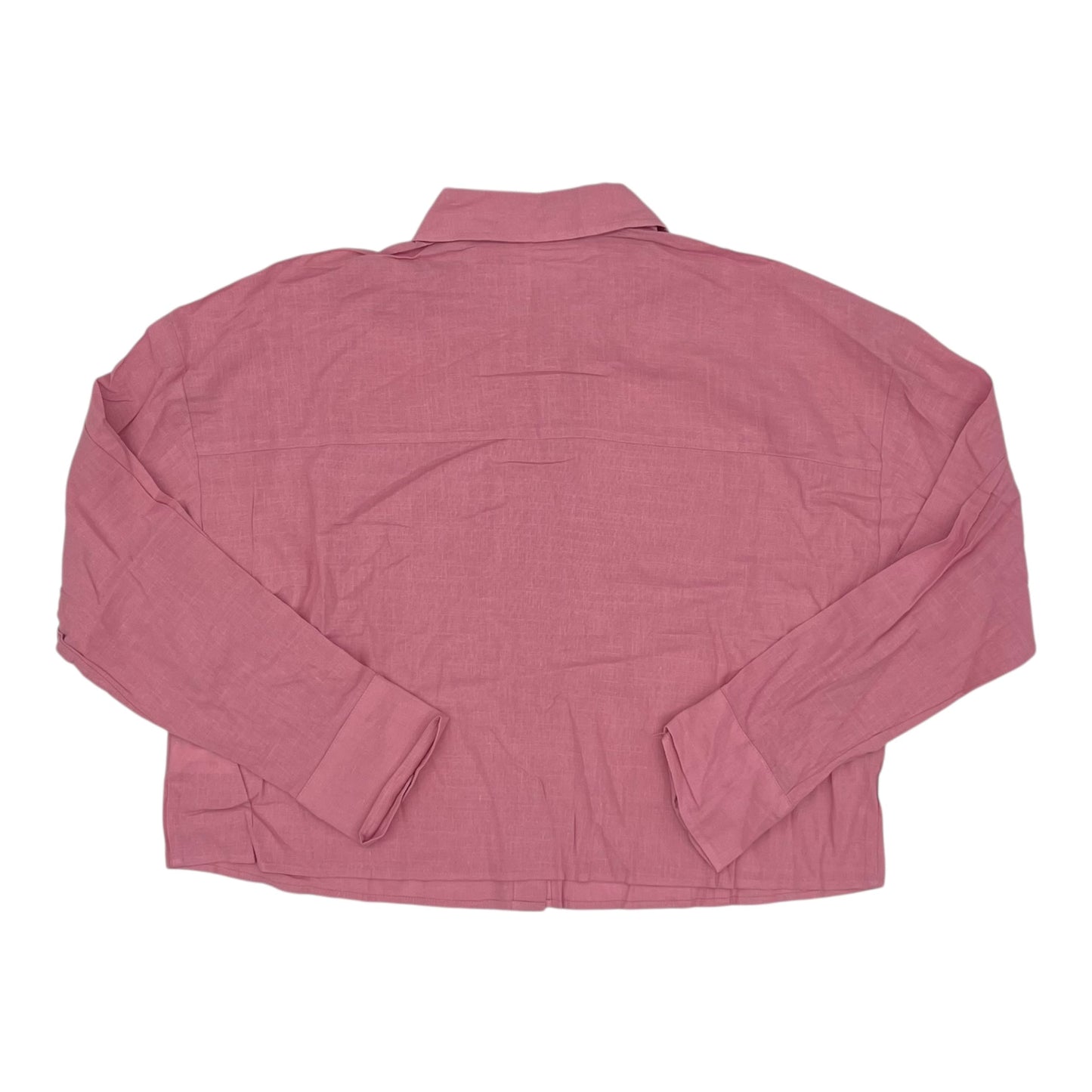 Blouse Ls By Express In Pink, Size:L