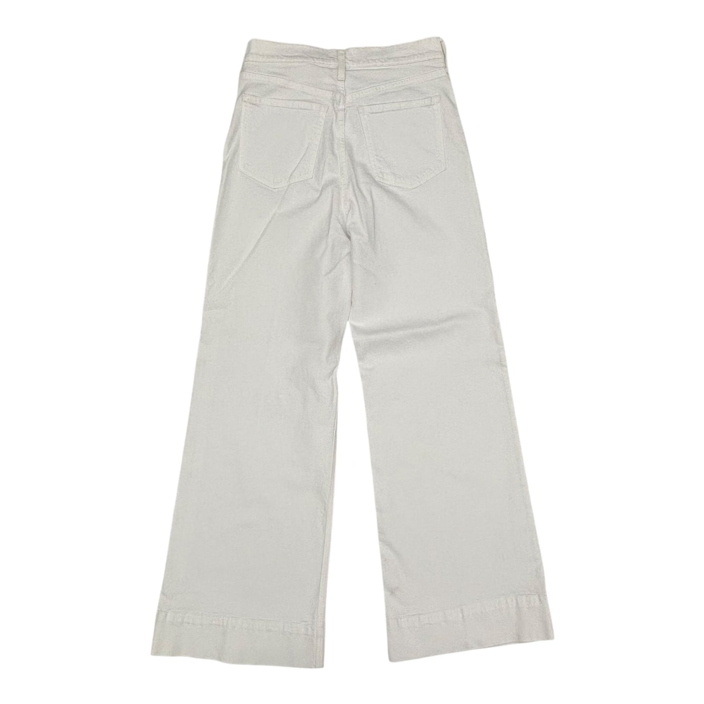 Jeans Wide Leg By J. Crew In White Denim, Size:6