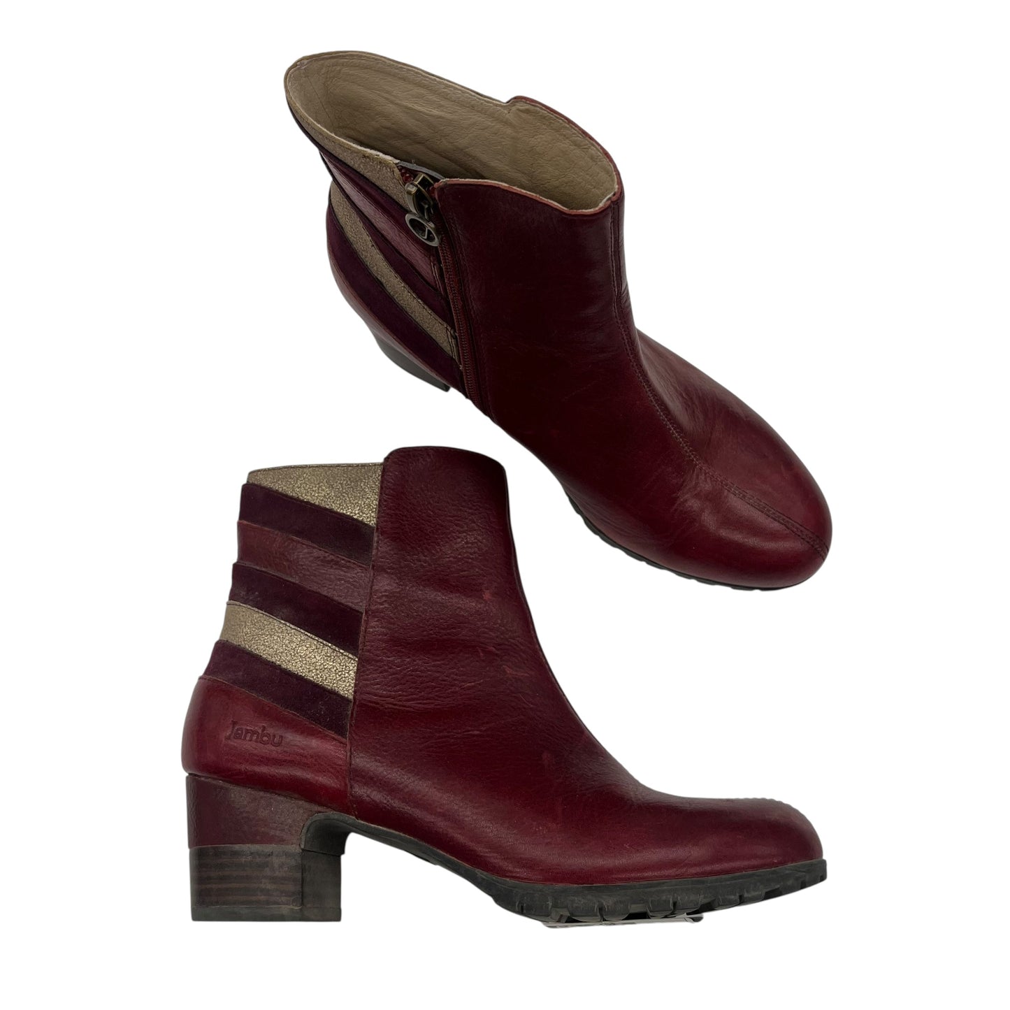 Boots Ankle Heels By Jambu In Red, Size:8.5