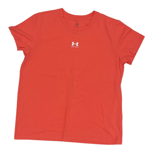 Athletic Top Ss By Under Armour In Orange, Size:L
