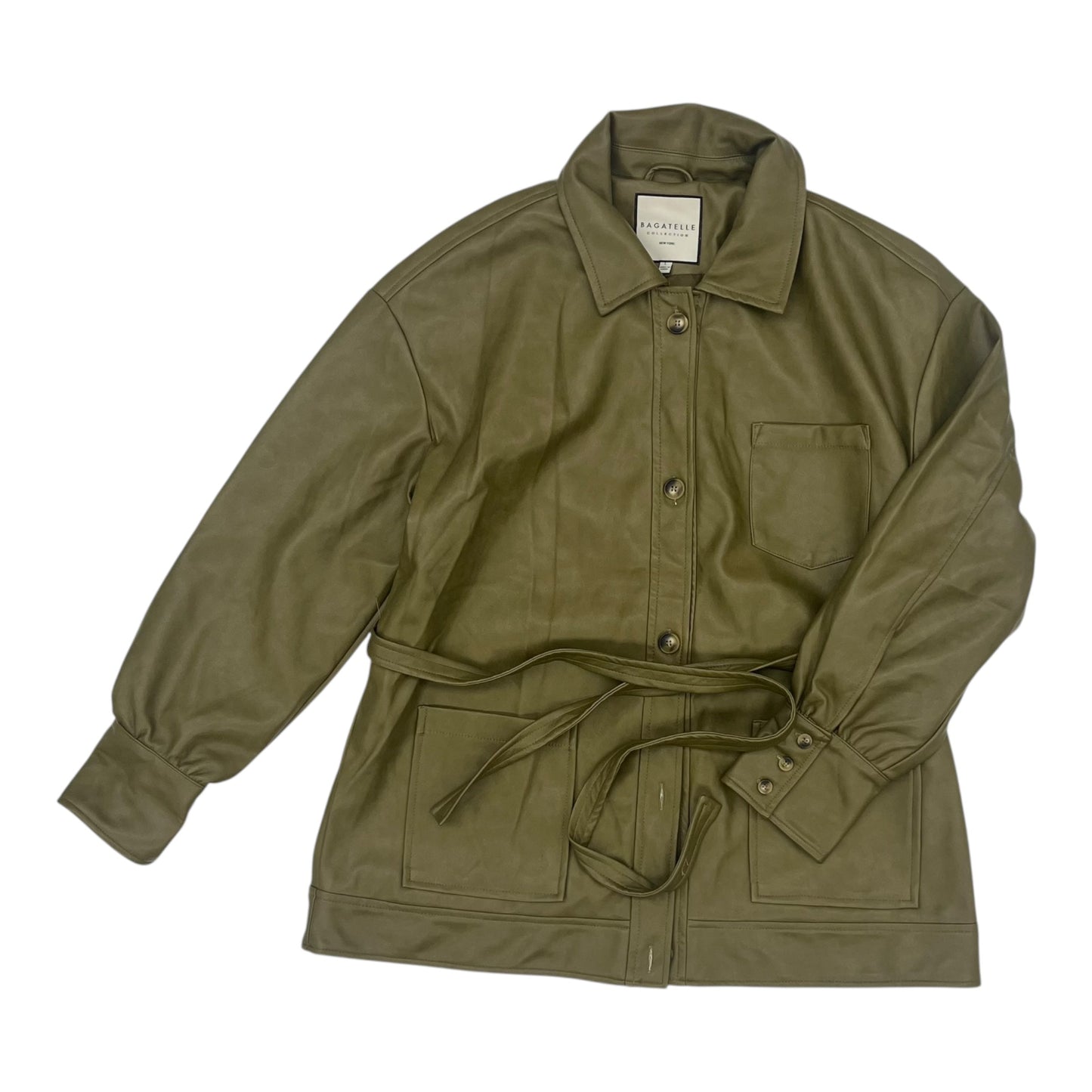 Jacket Utility By Clothes Mentor In Green, Size:L