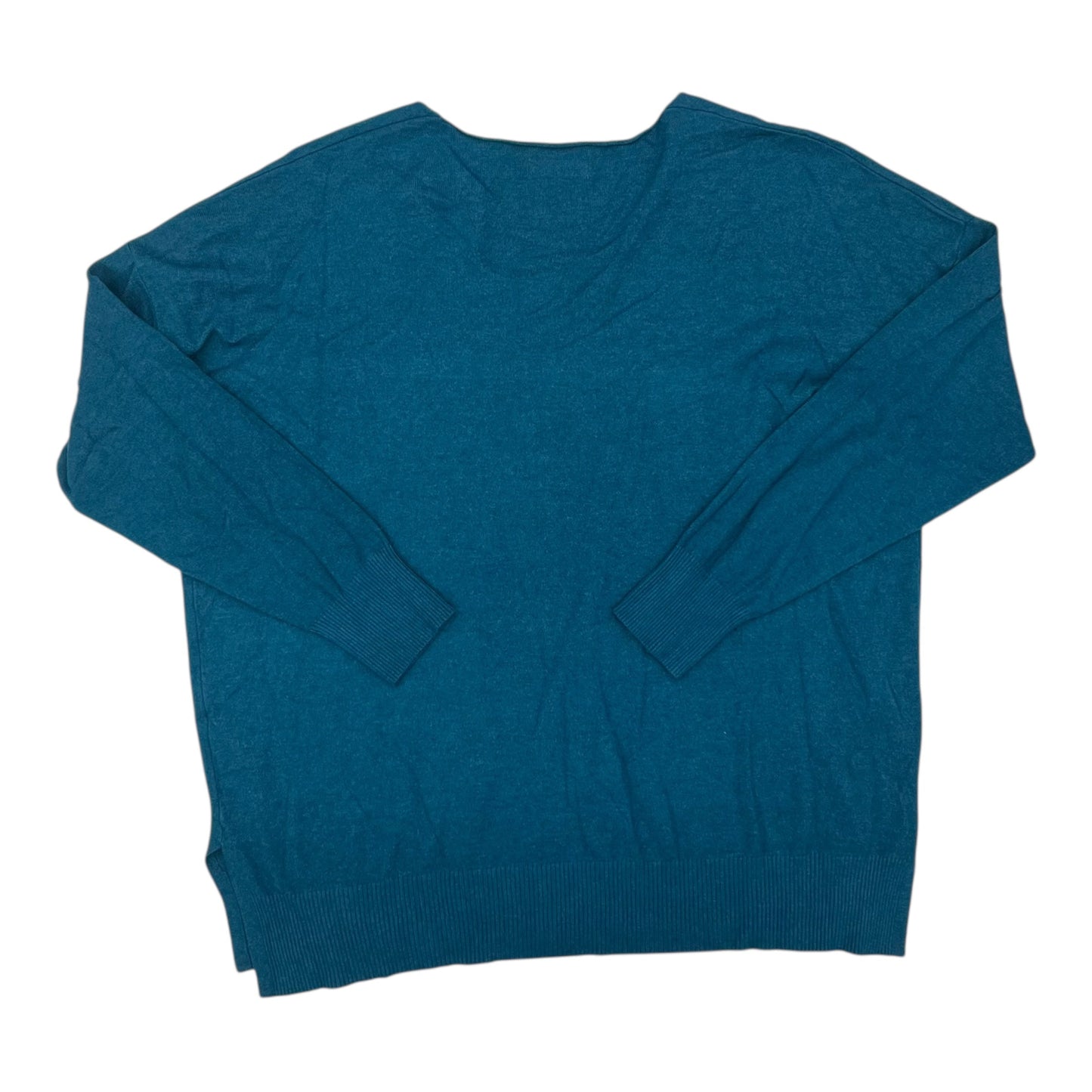 Sweater By Zenana Outfitters In Blue, Size:2X