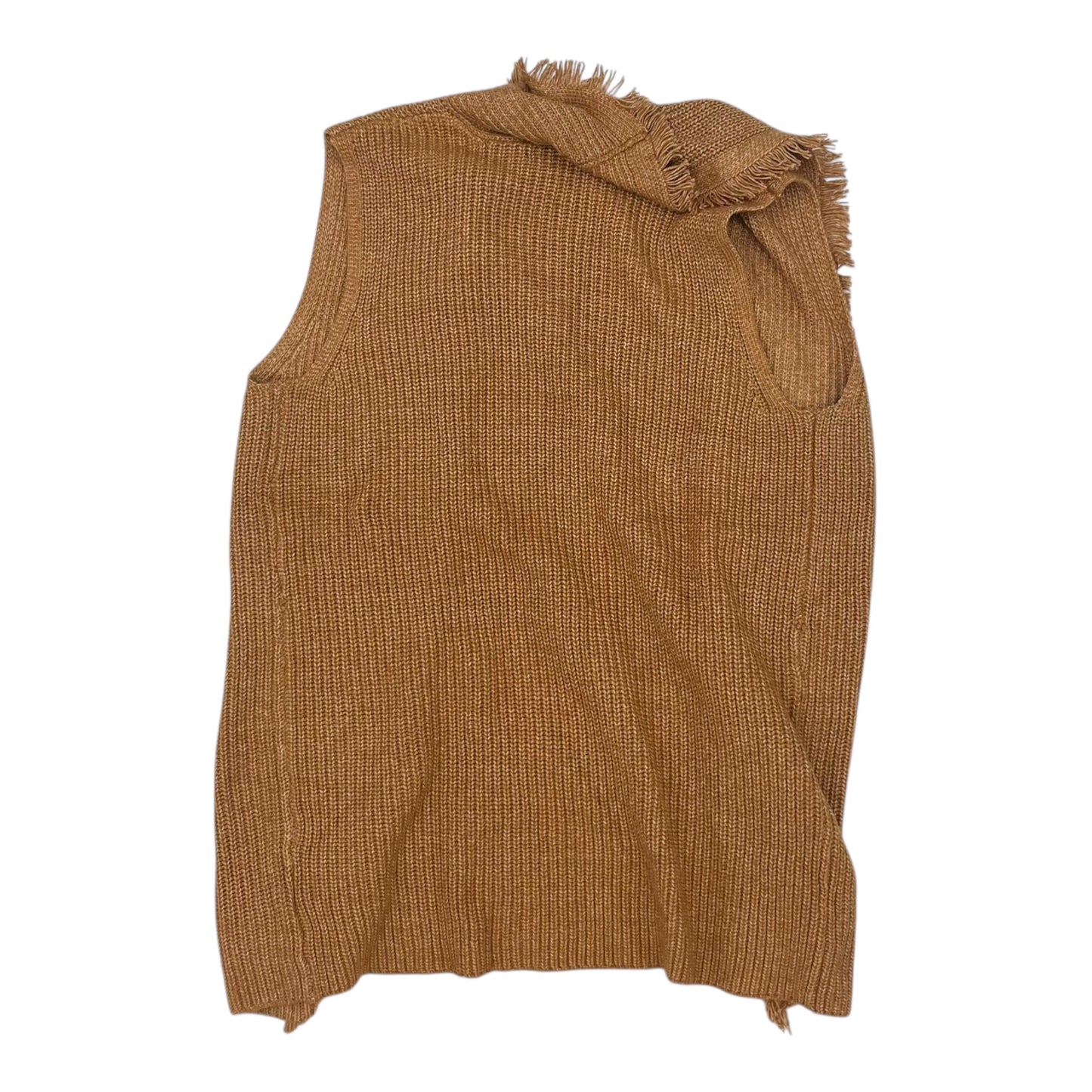 Sweater Cardigan By Tahari By Arthur Levine In Gold, Size:L