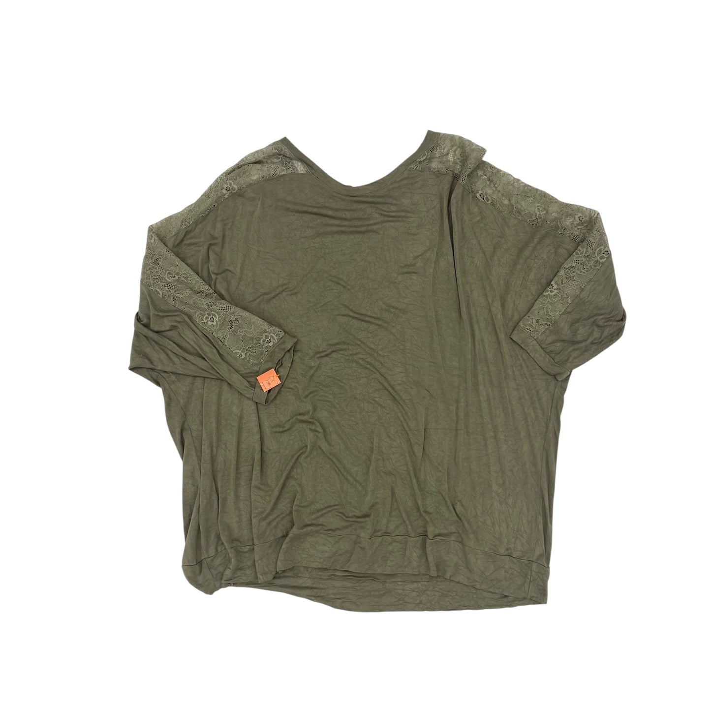 Top 3/4 Sleeve By Torrid In Green, Size:5