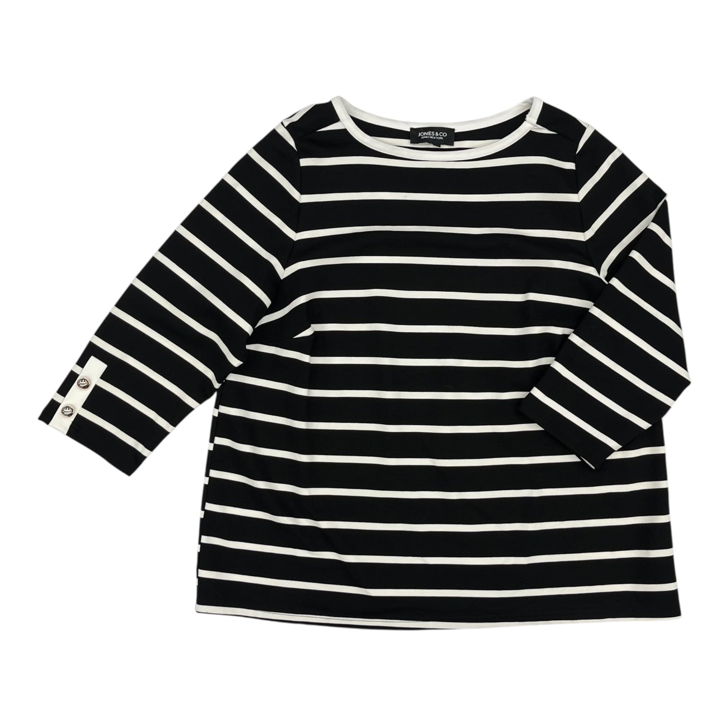 Top Ls By Jones And Co In Black & White, Size:Xl