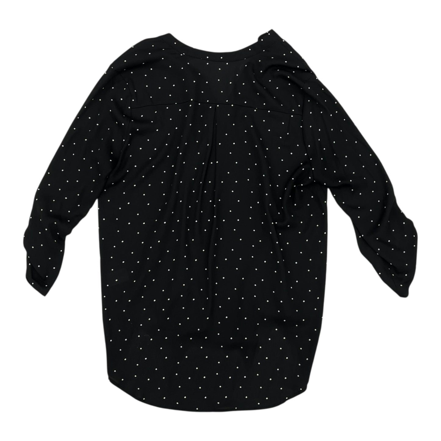 Blouse Ls By Lush In Black & White, Size:L