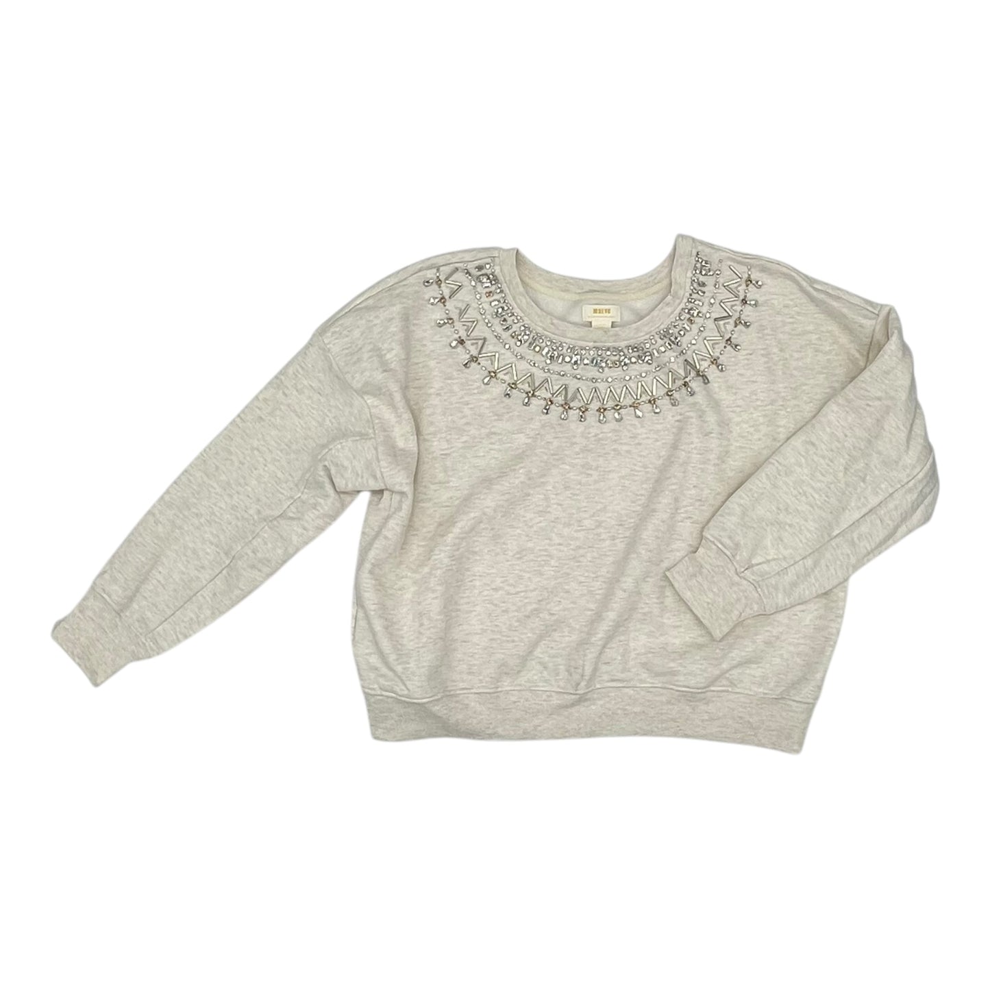 Sweatshirt Crewneck By Maeve In Cream, Size:L