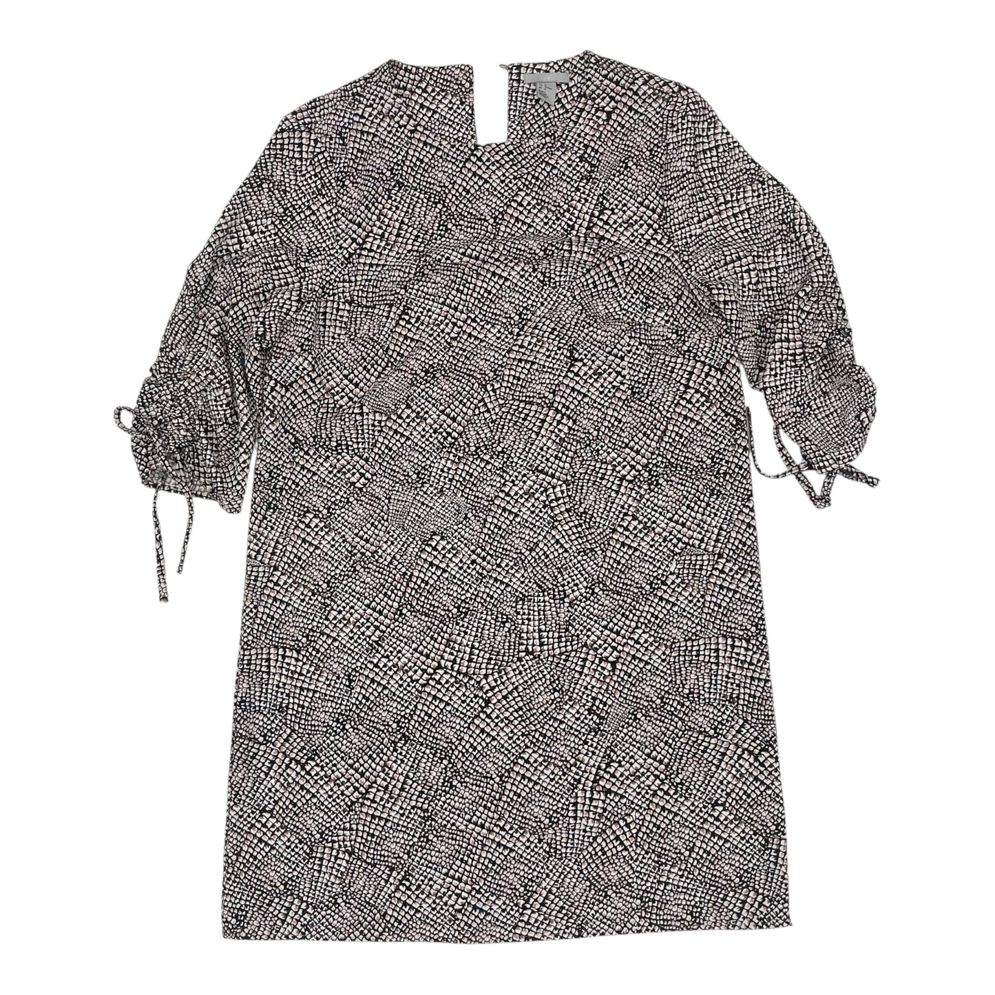 Dress Casual Short By H&M In Black & Pink, Size:12