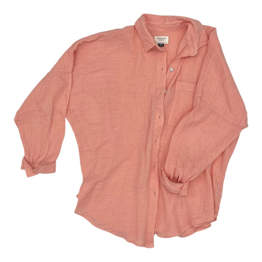 Blouse Ls By American Eagle In Pink, Size:S