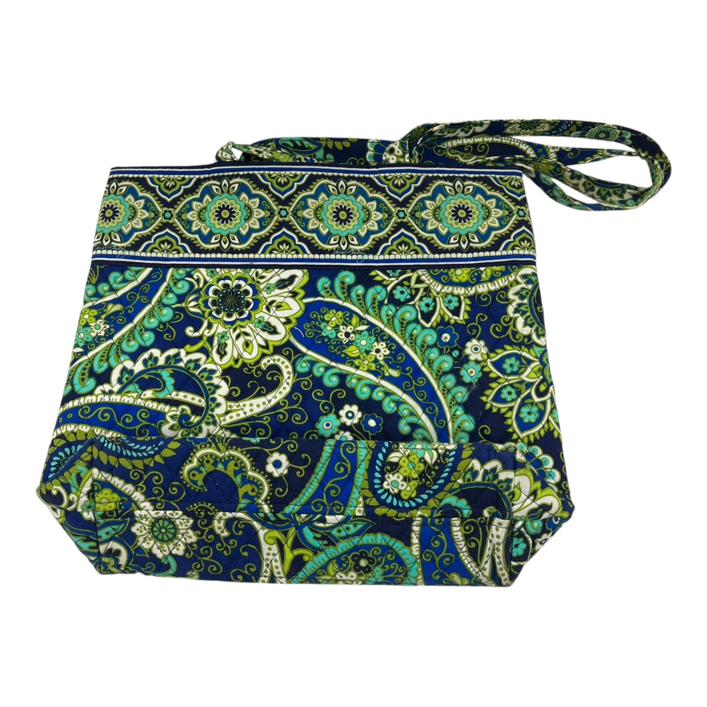 Tote By Vera Bradley In Blue & Green, Size:Medium