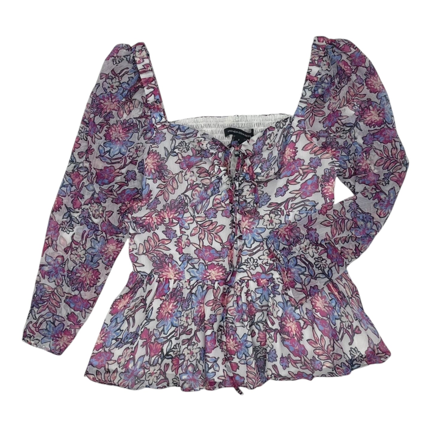 Blouse 3/4 Sleeve By French Connection In Purple, Size:S