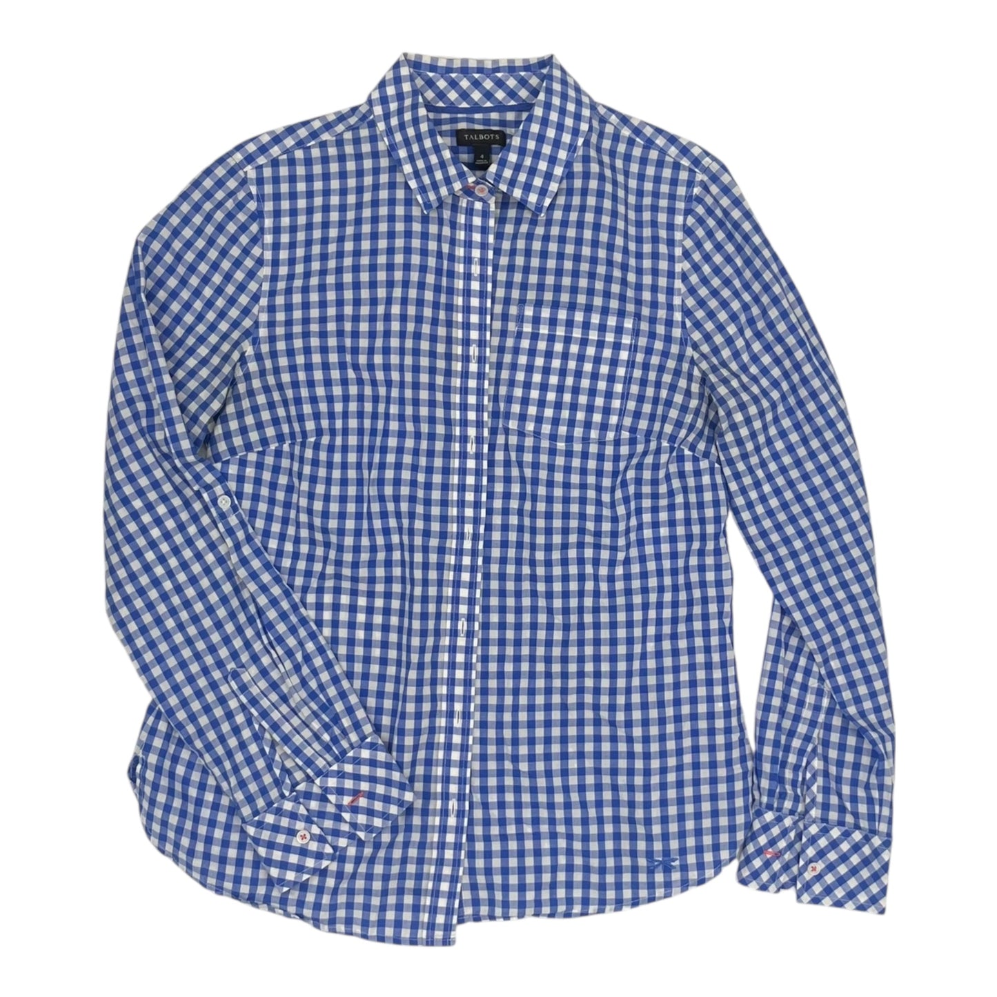 Top Ls By Talbots In Blue & Cream, Size:S