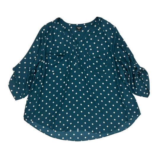 Blouse 3/4 Sleeve By Torrid In Teal, Size:4X