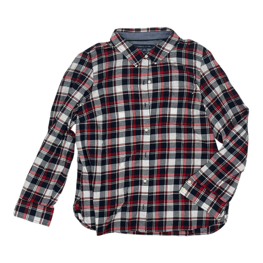 Top Ls By Tommy Hilfiger In Plaid Pattern, Size:Xl