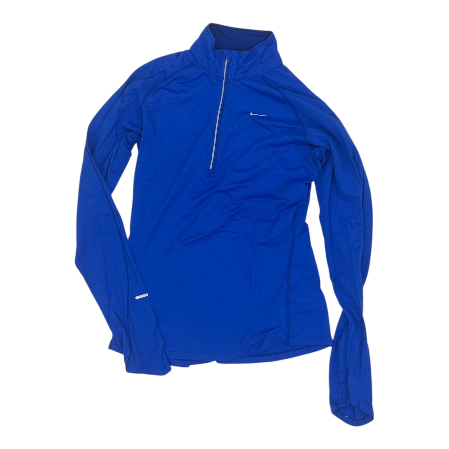 Athletic Top Ls Collar By Nike In Blue, Size:S