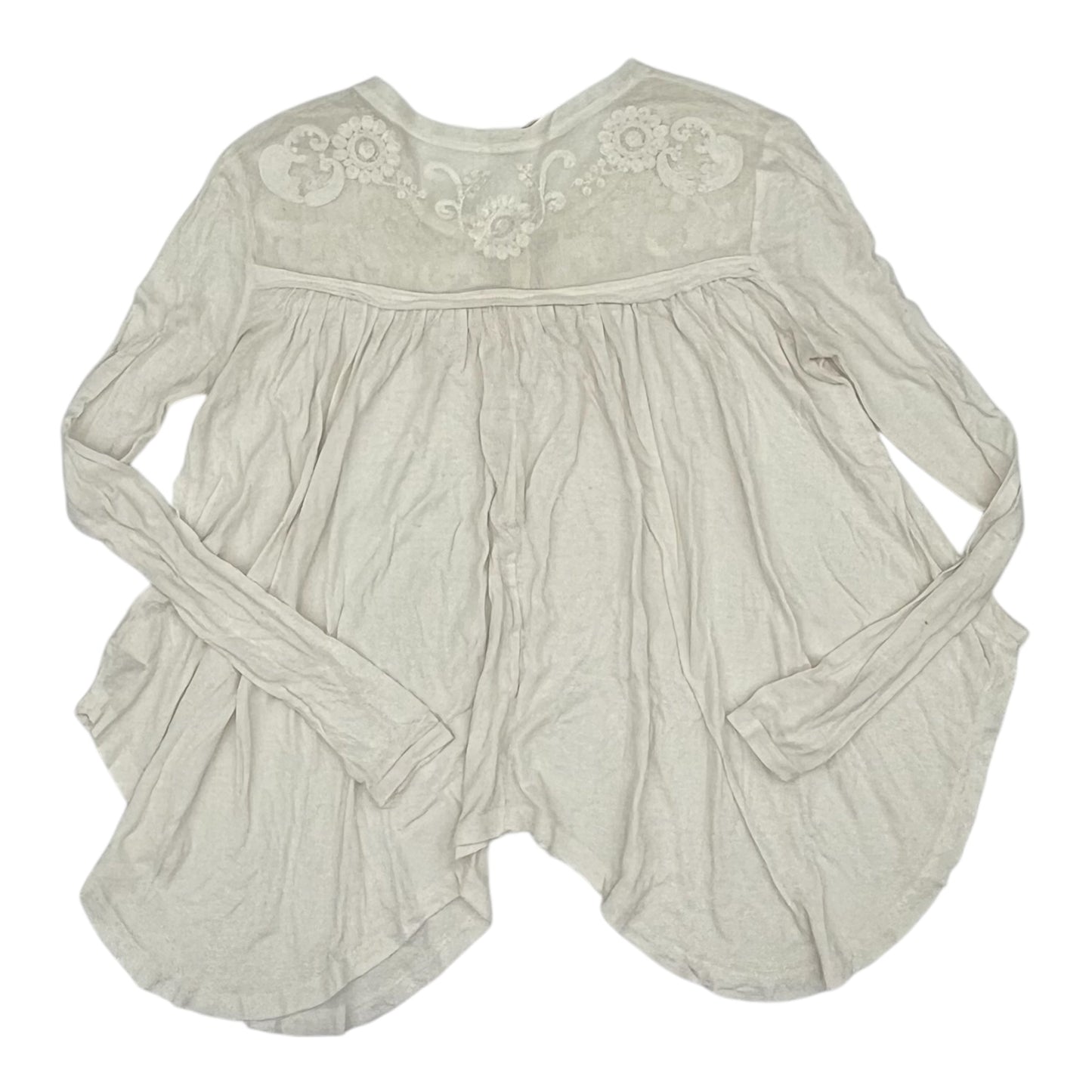 Blouse Ls By Free People In Cream, Size:Xs