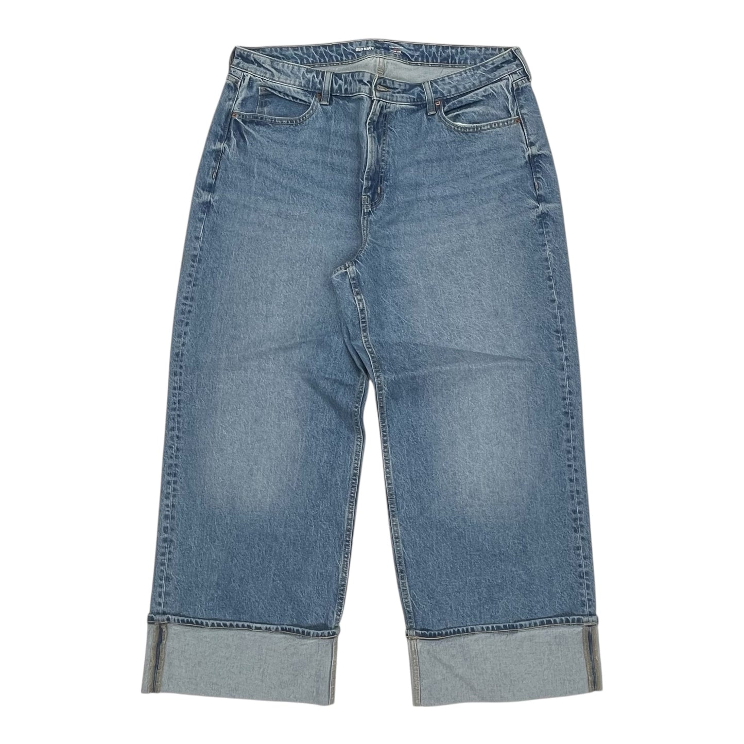 Jeans Wide Leg By Old Navy In Blue Denim, Size:20