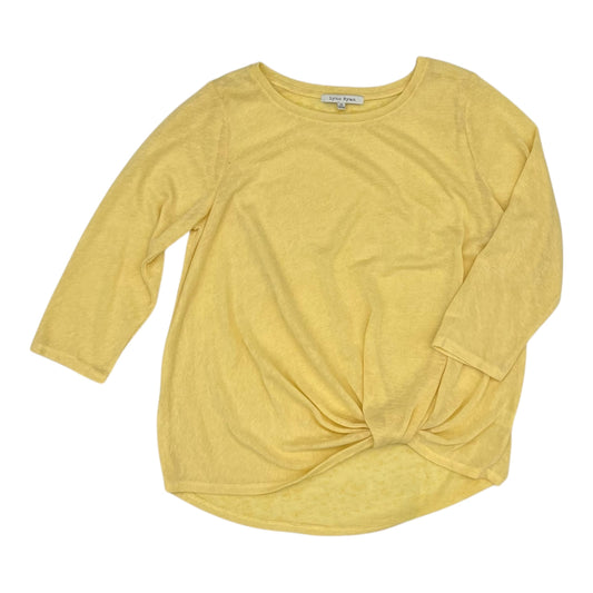 Top 3/4 Sleeve By Clothes Mentor In Yellow, Size:1X